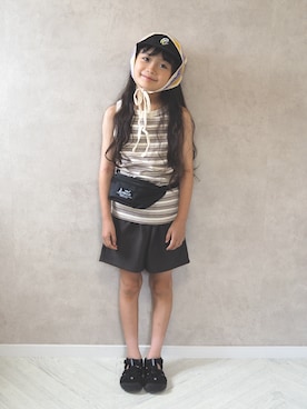 「riziere（リジェール）のアイテム」を使った、cocomaru.さん（キッズ・122cm）の夏コーディネート
