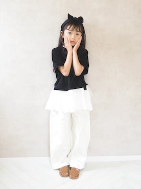 「Piet（ピエット）のアイテム」を使った、cocomaru.さん（キッズ・120cm）の夏コーディネート