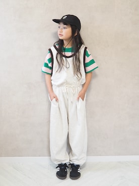 「green label relaxing（グリーンレーベルリラクシング）のアイテム」を使った、cocomaru.さん（キッズ・120cm）の夏コーディネート