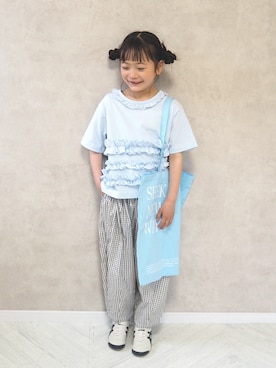 「アイテム（パンツ）」を使った、cocomaru.さん（キッズ・120cm）の春コーディネート