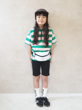 「MARMOT（マーモット）のアイテム」を使った、cocomaru.さん（キッズ・120cm）の夏コーディネート