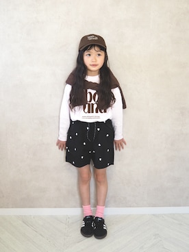 「アイテム（帽子）」を使った、cocomaru.さん（キッズ・120cm）の春コーディネート