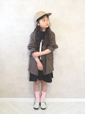 「GLOBAL WORK（グローバルワーク）のアイテム（ジャケット/アウター）」を使った、cocomaru.さん（キッズ・120cm）の春コーディネート
