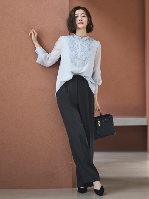 完売✨ルイルエブティック 現行 オーケージョン ドレス セットアップ LL RUIRUE BOUTIQUE ドレス 「オケージョン対応」フレアスリーブトップス