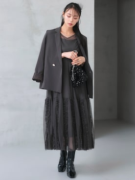 RUIRUEBOUTIQUEさん（レディース・165cm）の冬コーディネート