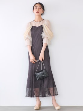 「アイテム（ドレス）」を使った、RUIRUEBOUTIQUEさん（レディース・165cm）の夏コーディネート
