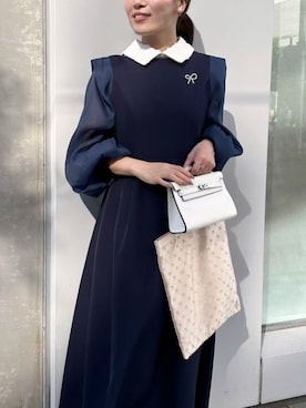 「アイテム（エコバッグ/サブバッグ）」を使った、RUIRUEBOUTIQUEさん（レディース・155cm）の秋コーディネート