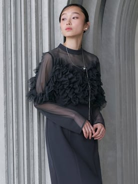 「RUIRUE BOUTIQUE（ルイルエブティック）のアイテム（ドレス）」を使った、RUIRUEBOUTIQUEさん（レディース・161cm）の春コーディネート