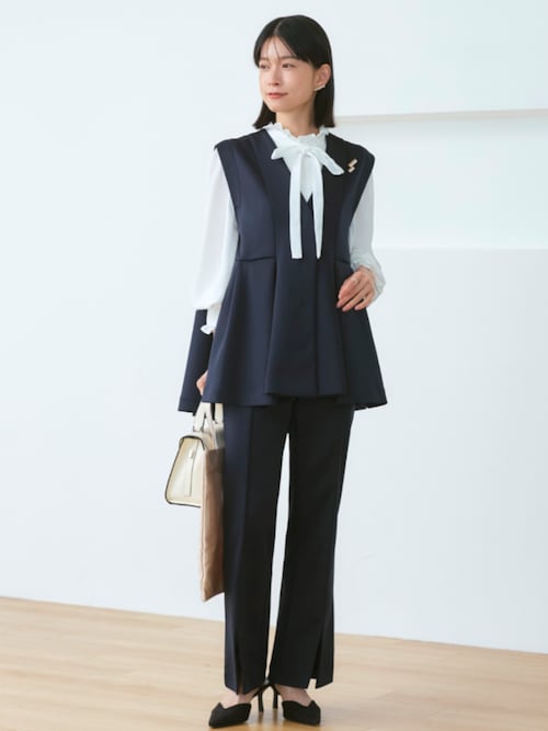 セール】フレア ジレ ＆ フレアパンツ セットアップ ｜ オケージョン