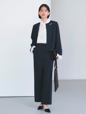 「ブローチ」｜RUIRUEBOUTIQUEさん（レディース・162cm）の冬コーディネート