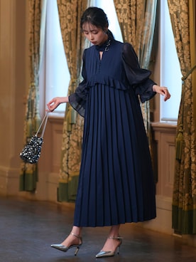「アイテム（ドレス）」を使った、RUIRUEBOUTIQUEさん（レディース・165cm）の秋コーディネート