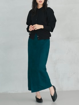 「パンプス 黒」｜RUIRUEBOUTIQUEさん（レディース・165cm）の冬コーディネート