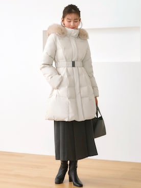 「ダウンコート」｜RUIRUEBOUTIQUEさん（レディース・166cm）の冬コーディネート