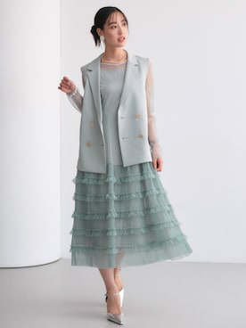 「アイテム（イヤリング）」を使った、RUIRUEBOUTIQUEさん（レディース・166cm）の秋コーディネート