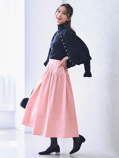 洗える ｜ バブル フレア スカート ｜ レディース ロングスカート