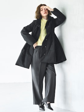 「アイテム（パンツドレス）」を使った、RUIRUEBOUTIQUEさん（レディース・166cm）の冬コーディネート
