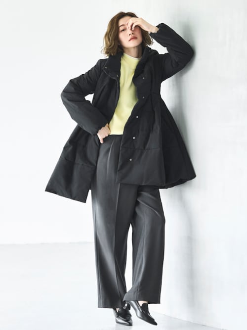 オケージョンドレス 結婚式 ストレッチ ｜ フロントスリット ジレ ＆ ラメトップス ＆ タックワイドパンツ 3点 セットアップ ｜ 美脚 お呼ばれドレス パーティードレス