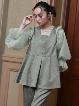 「アイテム（パンツドレス）」を使った、RUIRUEBOUTIQUEさん（レディース・161cm）の秋コーディネート