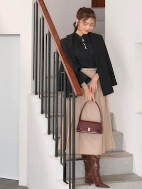 「アイテム（スーツセット）」を使った、RUIRUEBOUTIQUEさん（レディース・166cm）の秋コーディネート