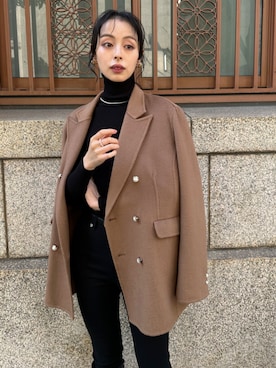 「アイテム（ネックレス）」を使った、RUIRUEBOUTIQUEさん（レディース・165cm）の秋コーディネート