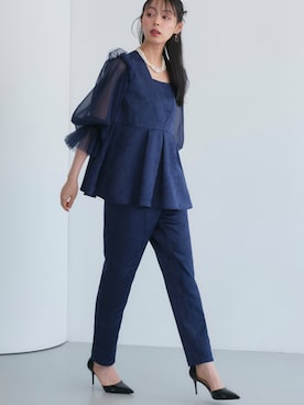 「アイテム（パンツドレス）」を使った、RUIRUEBOUTIQUEさん（レディース・165cm）の秋コーディネート
