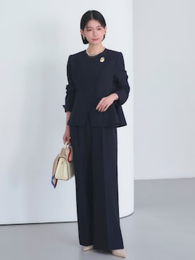 「アイテム（フォーマルスーツ/小物）」を使った、RUIRUEBOUTIQUEさん（レディース・162cm）の冬コーディネート