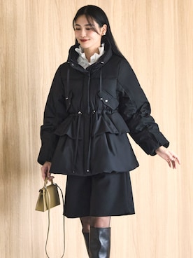 「アイテム（ダウンジャケット/コート）」を使った、RUIRUEBOUTIQUEさん（レディース・170cm）の秋コーディネート