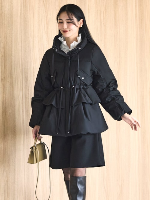 セール】洗える ｜ ダウン・ダブルペプラムコート ｜ アウター