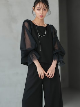 「アイテム（パンツドレス）」を使った、RUIRUEBOUTIQUEさん（レディース・165cm）の秋コーディネート