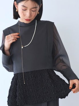 「アイテム（パンツドレス）」を使った、RUIRUEBOUTIQUEさん（レディース・162cm）の夏コーディネート