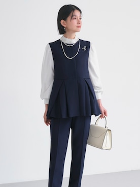 「ブローチ」｜RUIRUEBOUTIQUEさん（レディース・162cm）の冬コーディネート