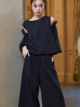 「アイテム（パンツドレス）」を使った、RUIRUEBOUTIQUEさん（レディース・161cm）の秋コーディネート