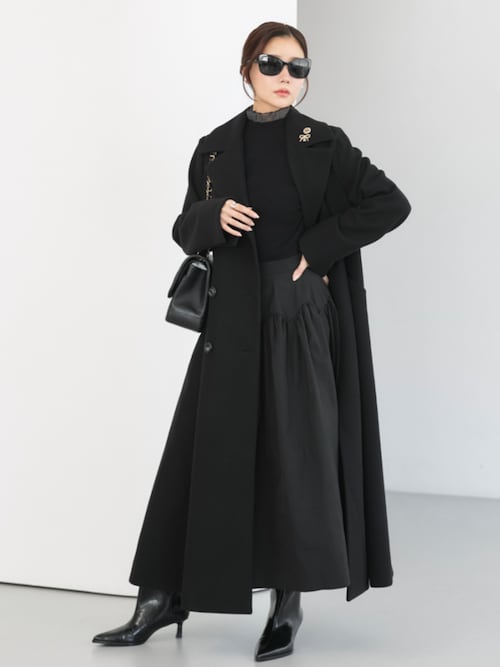 AD1995 90s ARCHIVE ウールコート フレアパンツ セットアップ セール】マキシ フレアコート ｜ アウター / ウールコート / コート