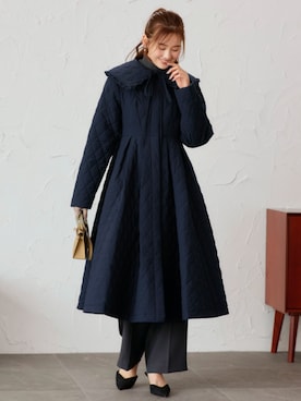 「アイテム（パンツドレス）」を使った、RUIRUEBOUTIQUEさん（レディース・166cm）の冬コーディネート