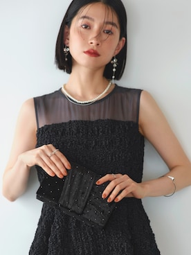 「アイテム（クラッチバッグ）」を使った、RUIRUEBOUTIQUEさん（レディース・162cm）の夏コーディネート