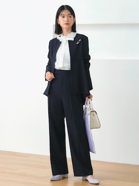 「アイテム（スーツセット）」を使った、RUIRUEBOUTIQUEさん（レディース・162cm）の秋コーディネート
