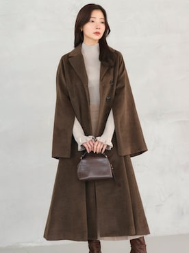 「アイテム（スカート、ベージュ系）」を使った、RUIRUEBOUTIQUEさん（レディース・160cm）の冬コーディネート