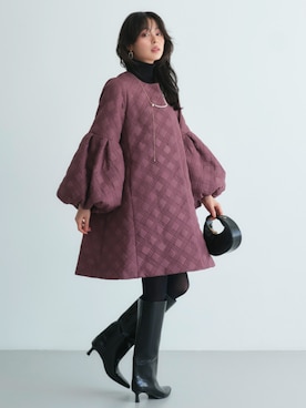 「アイテム（ジャケット/アウター、パープル系）」を使った、RUIRUEBOUTIQUEさん（レディース・165cm）の冬コーディネート