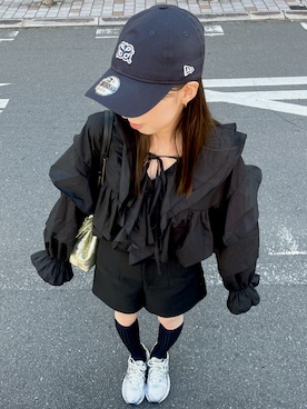 「アイテム（ショルダーバッグ、ゴールド系）」を使った、ayanoさん（レディース・156cm）の秋コーディネート