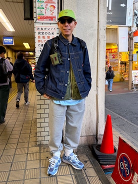 「アイテム（スウェットパンツ）」を使った、dai5rouさん（メンズ・170cm）の秋コーディネート