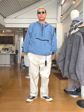「アイテム（ナイロンジャケット）」を使った、dai5rouさん（メンズ・170cm）の秋コーディネート