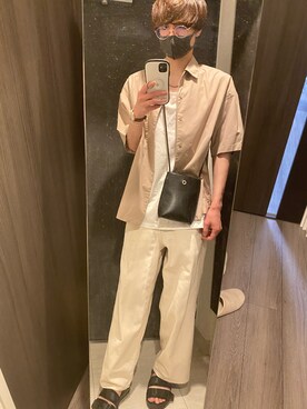 アザミン×100さん（メンズ・175cm）の夏コーディネート