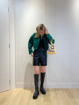 「ジーナシス」｜「アイテム（ハンドバッグ）」を使った、mさん（レディース・164cm）の秋コーディネート