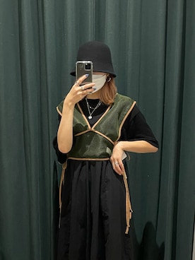 「ジーナシス」｜「アイテム（アクセサリー）」を使った、mさん（レディース・164cm）の夏コーディネート