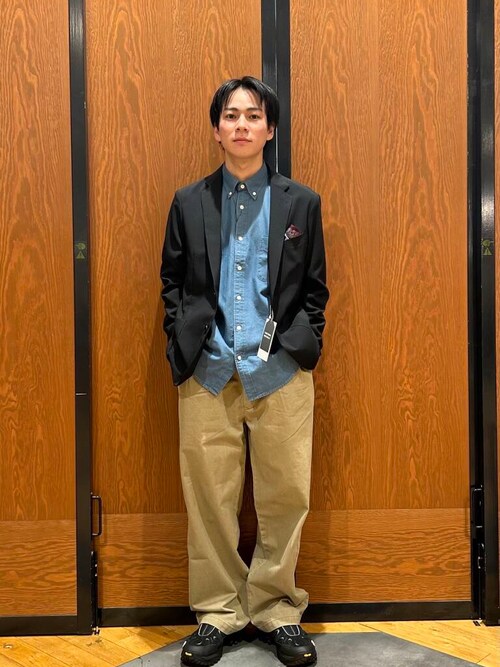 LIFE STYLE TAILOR　デニムボタンダウンシャツ