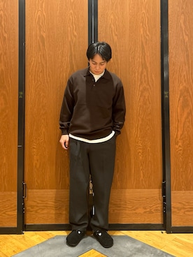「秋のシャツ着こなし術」｜「アイテム（シューズ）」を使った、ほしださん（メンズ・170cm）の秋コーディネート