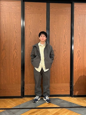 「EKAL（エカル）のアイテム（ジャケット/アウター）」を使った、ほしださん（メンズ・170cm）の冬コーディネート