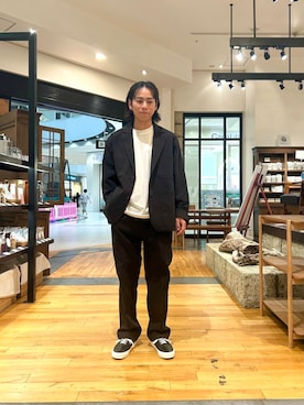 「アイテム（セットアップ、ブラウン系）」を使った、ほしださん（メンズ・170cm）の秋コーディネート