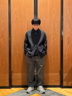 「春のジャケットスタイル」｜「アイテム（ブルゾン）」を使った、ほしださん（メンズ・170cm）の冬コーディネート