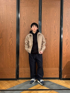 「EKAL（エカル）のアイテム（ジャケット/アウター）」を使った、ほしださん（メンズ・170cm）の冬コーディネート